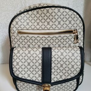 Elegant Black and Cream Women's Backpack